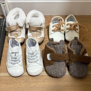 4 shoes Brown and White Kids Shoes